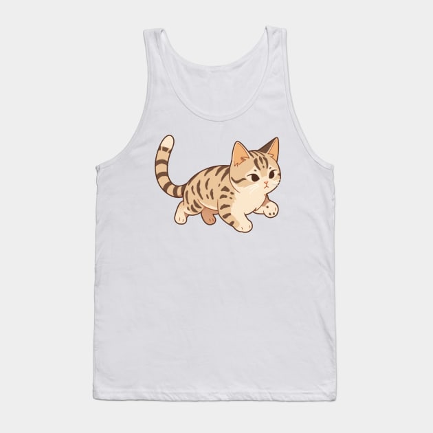 Cute American Shorthair Cat Tank Top by SundayDonuts